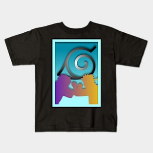 Anime paper cut design Kids T-Shirt